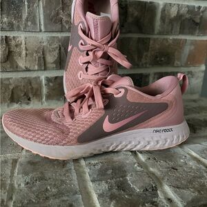 Nike Women’s Pink and Mauve React Training Sneakers